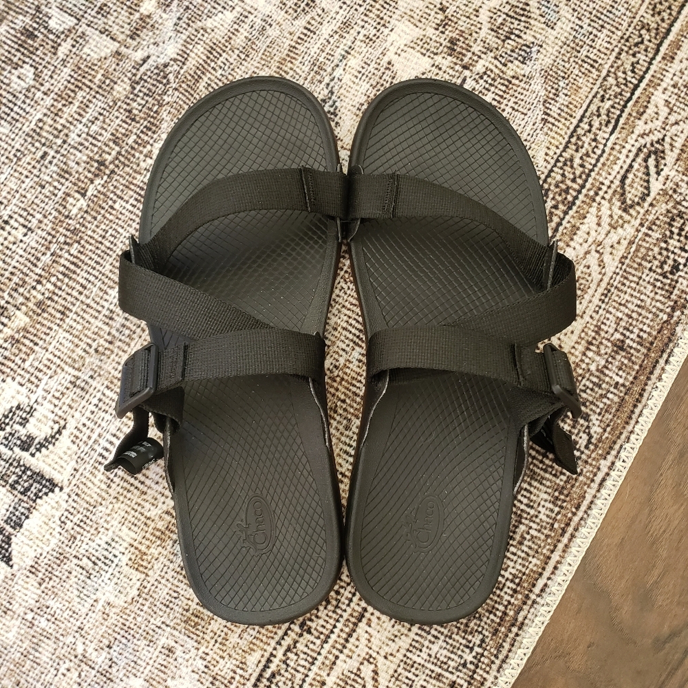 Men's Black Chaco Lowdown Slide Sandals 12 - Picture 2 of 5